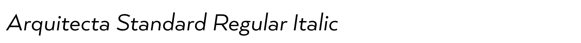 Arquitecta Standard Regular Italic image